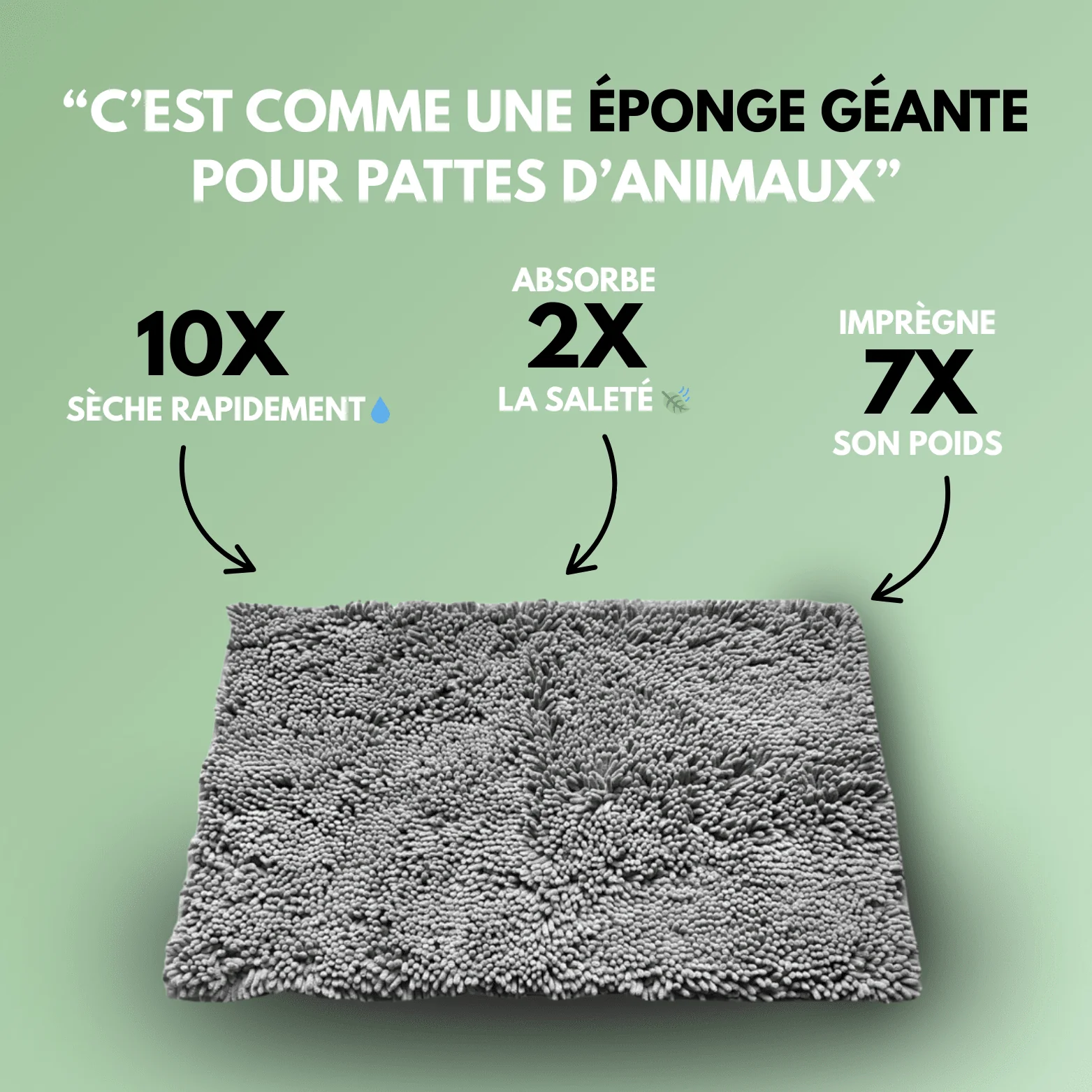 OVANOR - Tapis ultra-absorbant - Fini les Traces de Pattes Sales !